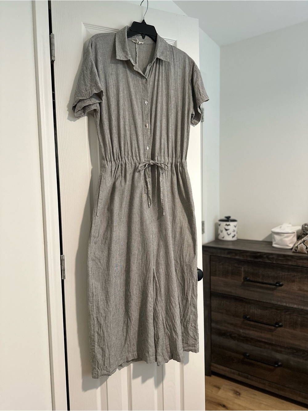 Eileen Fisher Button-Front romper - Picture 13 of 13